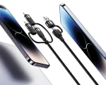 USAMS SJ645U U85 fialová / Datový kabel / 6v1 / USB-C, USB, Lightning, Micro-USB / 100W PD / 1,2 m (SJ645USB02)