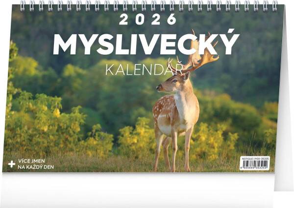 Kalendář 2026 stolní: Myslivecký, 23,1 x 14,5 cm