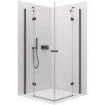 CERANO Sprchový kout Marino Duo L/P - 6 mm - černá matná, transparentní sklo - 110x90x190 cm - pantový