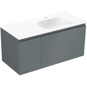 MEXEN/S - Orio koupelnová skříňka 100 cm s umyvadlem Vela pravá, 1S, 1D, grafit mat/bílá mat 91A13-10047-3-BBFF66-W23P01