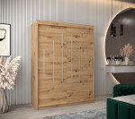 Šatní skříň Abi Y0 Barva korpusu: Dub artisan, Rozměry: 120 cm, Dveře: Černá
