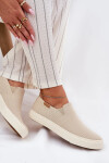 Dámské slip-on tenisky Big Star – béžové Velikost: 38