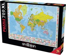 ANATOLIAN Puzzle Politická mapa světa XL
