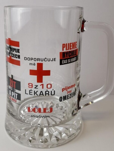 Ptakoviny.cz Půllitr skleněný - doporučuje mě 9 z 10 lékařů - 0,5l