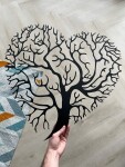 Strom života srdce dekorace na zeď Rozměr (cm): 38 x 37, Dekor: Černá