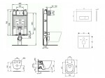 IDEAL STANDARD - ProSys Set předstěnové instalace, klozetu a sedátka Tesi, tlačítka Oleas M2, Aquablade, SoftClose, chrom ProSys80M SP75