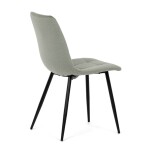Židle jídelní, zelená látka, čtyřnohá kovová podnož, černý mat