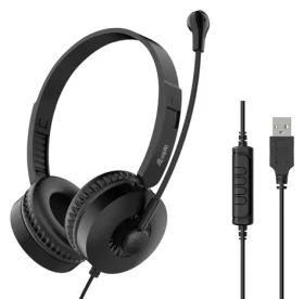 Equip USB headset s mikrofonem černý / Headset / USB-A / kabel 2 m / impedance 32 ? (245301)