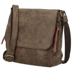 Trendy dámská koženková crossbody kabelka Anelise, coffee