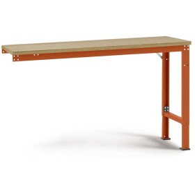 Manuflex AU8065.2001 Pracovní Přístavný stůl univerzální speciální s multiplex deska, Šxhxv = 1500 x 1000 x 722-1022 mm červenooranžová (RAL 2001)
