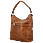 Trendy dámská koženková kabelka na rameno Sandipa, hnědá