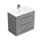 Koupelnová skříňka s umyvadlem SAT Cube Way 80x76,5x46 cm beton mat CUBE46803BEMOD CUBE46803BEMOD