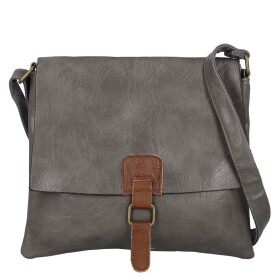 Trendy dámská koženková crossbody kabelka Mitta, šedá