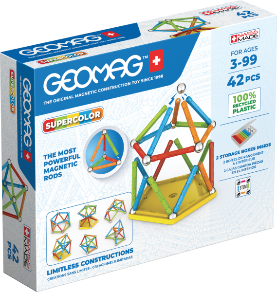 Geomag Supercolor Recycled 42 dílků - Geomag