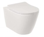 KLUDI - Resa R Závěsné WC se sedátkem SoftClose, Rimless, Spiralflush, lesklá bílá 23WCSET43