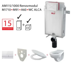 Alcadrain 1 - Set modul 5v1 Alcadrain AM115/1000,M370,M91/sedátko/mísa Alcadrainmodul AM115-5:1_JIKA