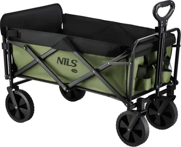 NILS Camp NC2602 zelený / Kempingový vozík / 150 l / nosnost 100 kg / skládací