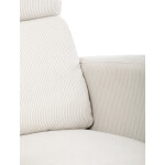 TV a relaxační křeslo, manuální polohování push back, potah manšestrová béžová látka