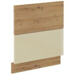 Dvířka na vestavnou myčku nádobí Artisan ZM 570x596 Barva korpusu: Dub artisan, Barva dvířek: Krémový lesk