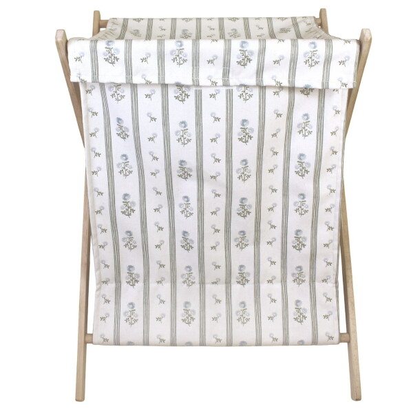 Strömshaga Skládací koš na prádlo Amelie, šedá barva, dřevo, textil