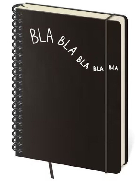 Zápisník TWIN černý Bla bla - linkovaný L
