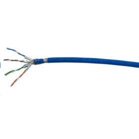 FTP kabel PlanetElite, Cat6A, drát, 4pár LS0H, Dca, stíněný, modrý, 500m EDF_10103102