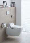 DURAVIT - Happy D.2 Závěsné WC pro bidetové sedátko SensoWash, Rimless, sWonderGliss, bílá 25505900001