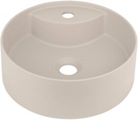 DEANTE - Umyvadlo Silia, béžový granit, s odkládací policí s baterií CQS_5U4B