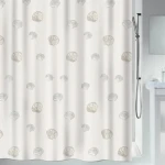 Spirella ATLANTIS bílý / Sprchový závěs / motiv mušlí / 180 x 180 cm / polyester