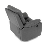 TV a relaxační křeslo s elektrickým ovládáním, potah šedá látka v dekoru vintage, 1 motor 240V
