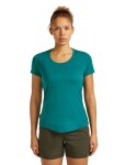 Dámské merino triko s krátkým rukávem ICEBREAKER Wmns 125 Cool-Lite Sphere III SS Scoop, Tidal Teal velikost: XL