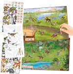 Dino world Dino World, 3498975, Dino ZOO 2, kreativní sešit se samolepkami