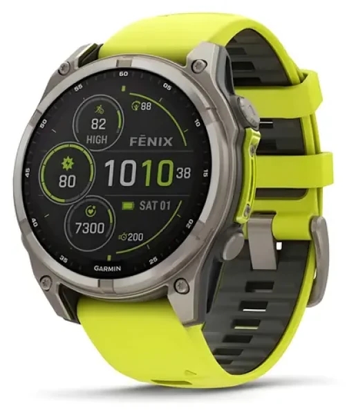 Garmin fenix 8 Solar 47mm titanová / Chytré hodinky / GPS / 1.3" displej / solární nabíjení / BT / WiFi / 10 ATM (010-02906-21)