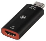 Hama Video Recording Stick USB-HDMI černá / Video grabber / 4K UHD (4096x2160) / Hliníkové tělo (74257)