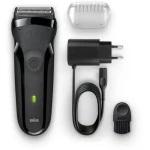 Braun Series 3 301s / planžetový holicí strojek / 30 min provoz / černá (4210201163817)