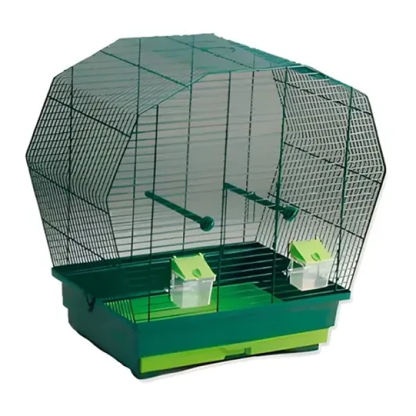 Bird Jewel K6 tmavě zelená / Klec pro ptáky / 57,5x33,5x55 cm / rozteč mřížky 1,1 cm (2702-06)