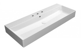 GSI - KUBE X keramické umyvadlo 120x47cm, 3 otvory, bílá Extra Glaze 9424311