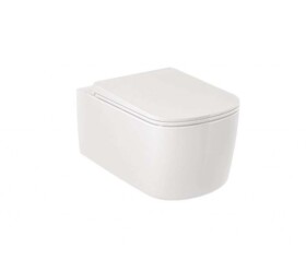 KLUDI - Resa S Závěsné WC se sedátkem SoftClose, Rimless, Spiralflush, lesklá bílá 27WCSET43