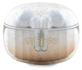 Guess Glitter Gradient TWS zlatá / Bezdrátová sluchátka / s dobíjecí stanicí (GUTWSHDGKEED)