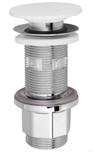 Sapho IMPALA umyvadlová výpust 5/4“, click clack, zátka Rockstone, bílá mat WA03451