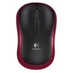 Logitech myš Wireless Mouse M185 Red, nano, optická, podpora unifying (910-002240)