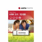 AgfaPhoto USB 2.0 32GB stříbrná / Flash Disk / USB-A 2.0 / R:15 MB/s / W:5 MB/s (10514)