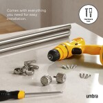 Stříbrná roztažitelná garnýž 168-305 cm Umbra CLEO