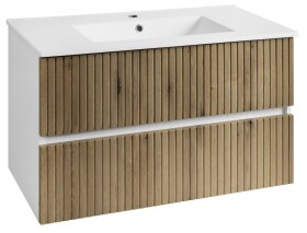 AQUALINE - PANEDA STRIP umyvadlová skříňka 89,5x55x45,2cm, dub emporio PN390