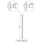 CERANO - Rozšiřovací profil pro dveře - Santini - černá matná 30 mm CER-838332