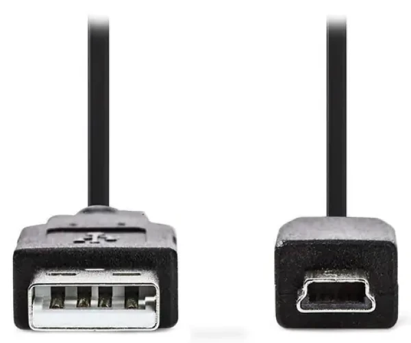 Nedis kabel USB 2.0 A - Mini USB 5pin černá / Kabel USB / 2 m (CCGL60300BK20)