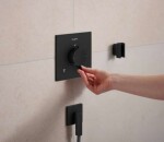 HANSGROHE - Ecostat Comfort E Termostatická baterie pod omítku, pro 2 spotřebiče, matná černá 33711670