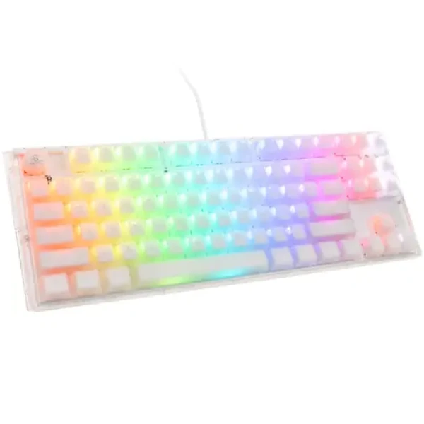 Ducky One 3 Aura TKL Cherry MX-Brown bílá / herní klávesnice / podsvícená / mechanická / drátová USB-C / US (DKON2187ST-BUSPDAWWWWC1)