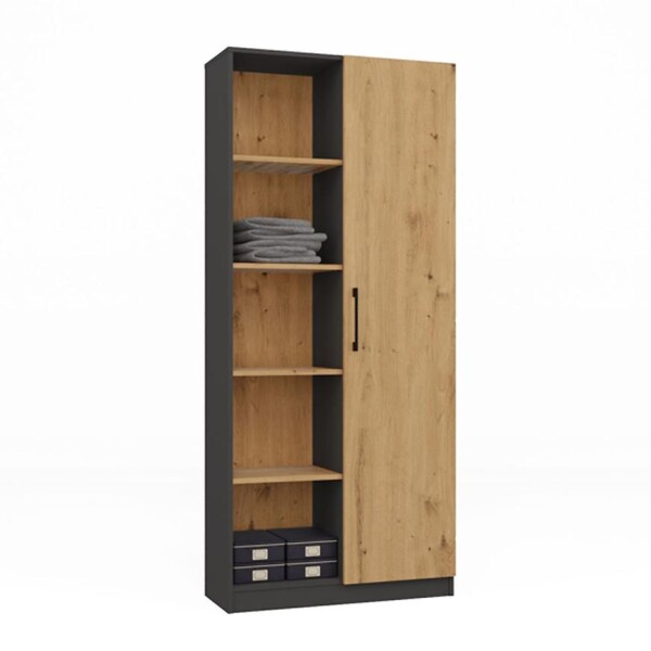 Regál 80 cm antracit/artisan