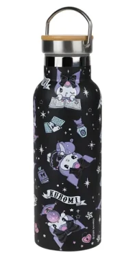 BAAGL Termoláhev s bambusovým víčkem Kuromi Fortune Dream / Termoláhev / 500 ml / nerezová ocel